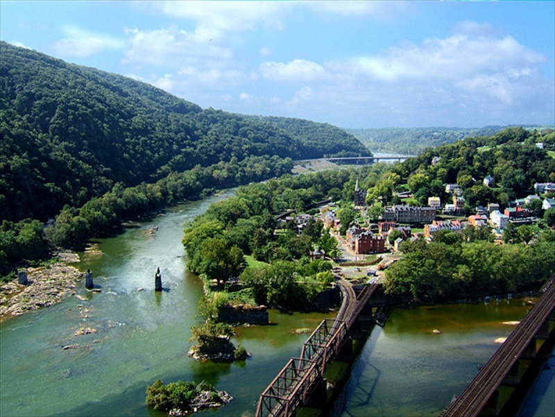 Harper's Ferry, West Virginia, seen from the Appalachian Trail