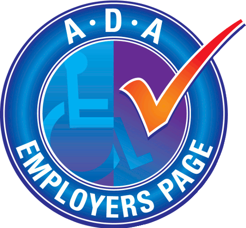 ADA Employers Page Logo: Universal Accessibility Sign with Check Mark