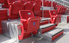 Accessible seats at a stadium